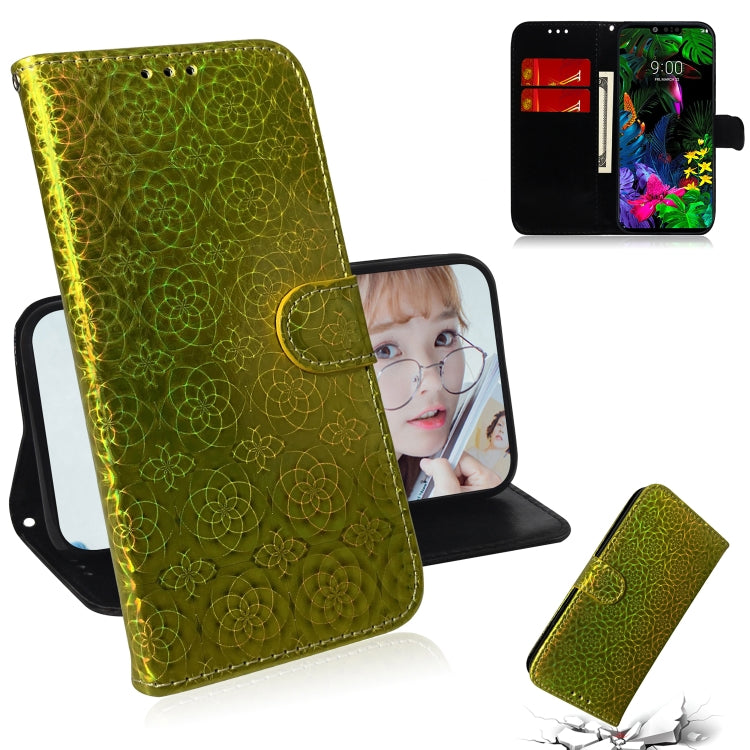For LG G8 ThinQ Solid Color Colorful Magnetic Buckle Horizontal Flip PU Leather Case with Holder & Card Slots & Wallet & Lanyard