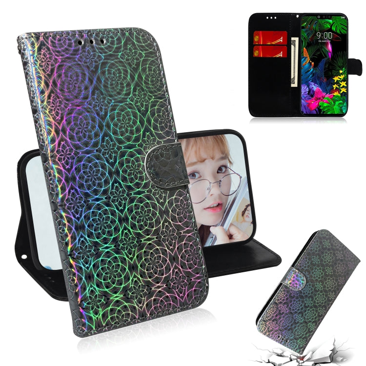 For LG G8 ThinQ Solid Color Colorful Magnetic Buckle Horizontal Flip PU Leather Case with Holder & Card Slots & Wallet & Lanyard