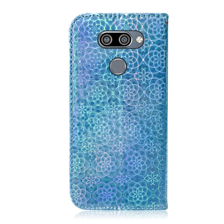 For LG K50 / Q60 Solid Color Colorful Magnetic Buckle Horizontal Flip PU Leather Case with Holder & Card Slots & Wallet & Lanyard