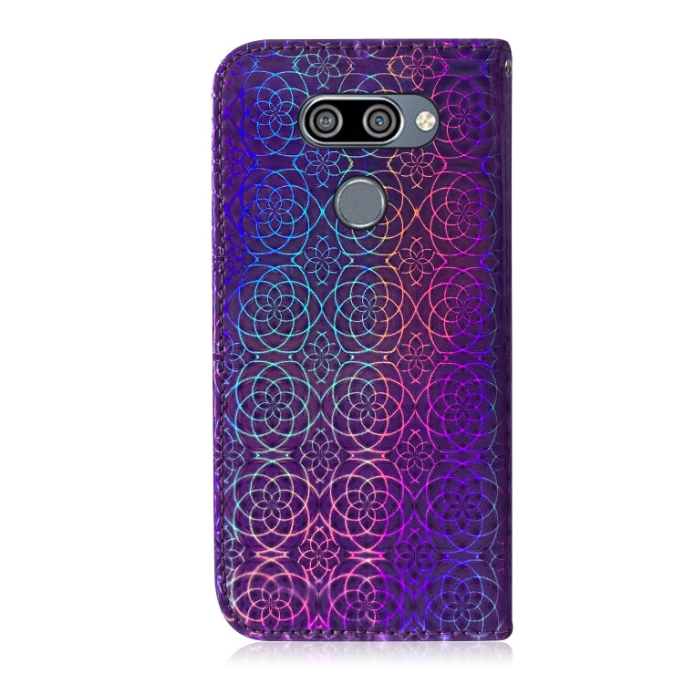 For LG K50 / Q60 Solid Color Colorful Magnetic Buckle Horizontal Flip PU Leather Case with Holder & Card Slots & Wallet & Lanyard