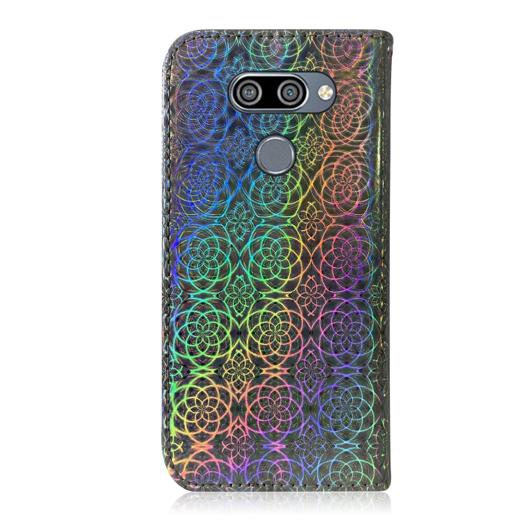 For LG K50 / Q60 Solid Color Colorful Magnetic Buckle Horizontal Flip PU Leather Case with Holder & Card Slots & Wallet & Lanyard