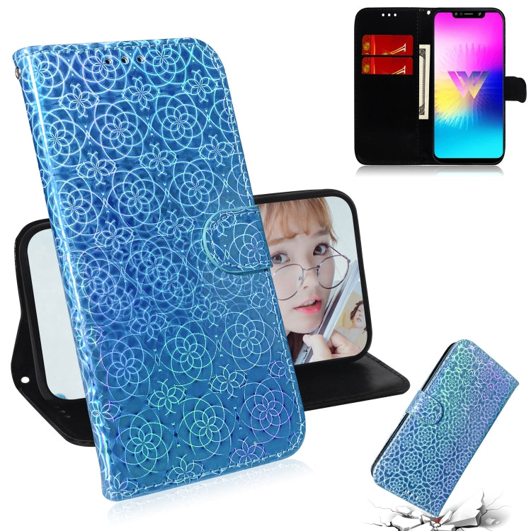 For LG W10 Solid Color Colorful Magnetic Buckle Horizontal Flip PU Leather Case with Holder & Card Slots & Wallet & Lanyard