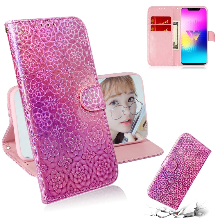 For LG W10 Solid Color Colorful Magnetic Buckle Horizontal Flip PU Leather Case with Holder & Card Slots & Wallet & Lanyard