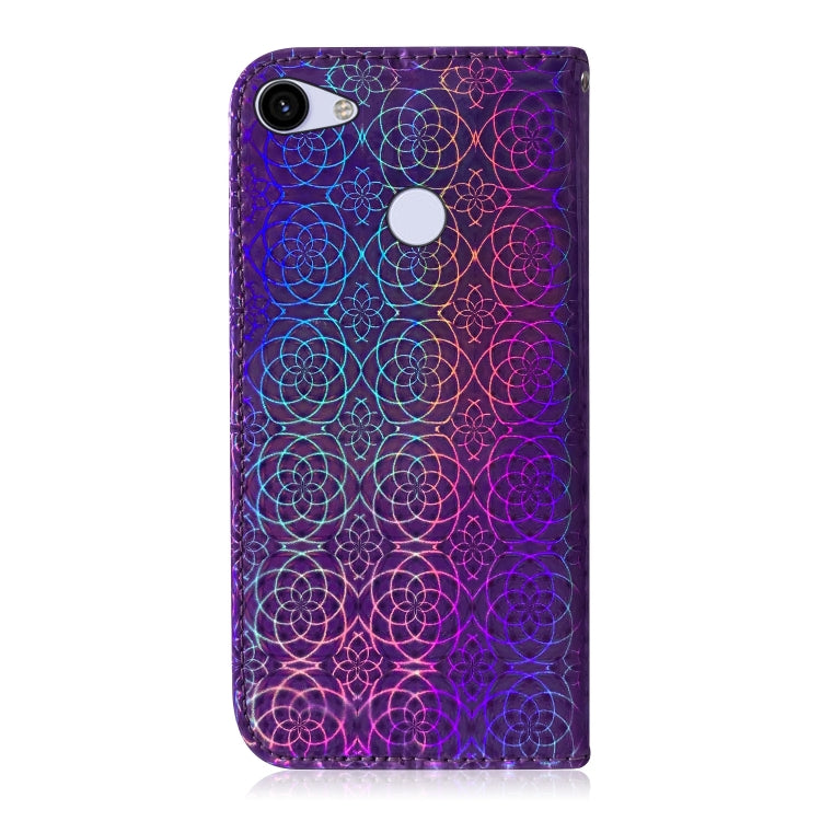 For Google Pixel 3A Solid Color Colorful Magnetic Buckle Horizontal Flip PU Leather Case with Holder & Card Slots & Wallet & Lanyard