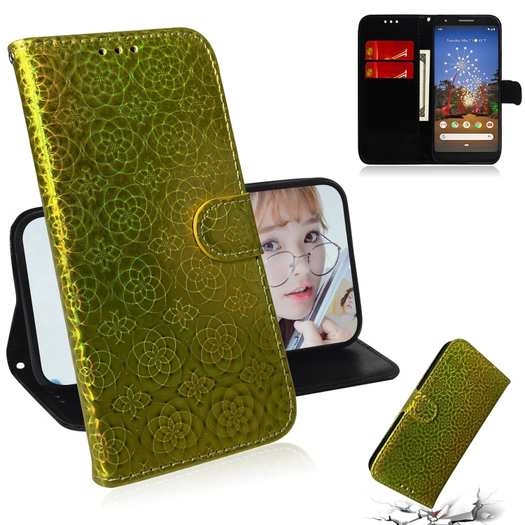 For Google Pixel 3A Solid Color Colorful Magnetic Buckle Horizontal Flip PU Leather Case with Holder & Card Slots & Wallet & Lanyard