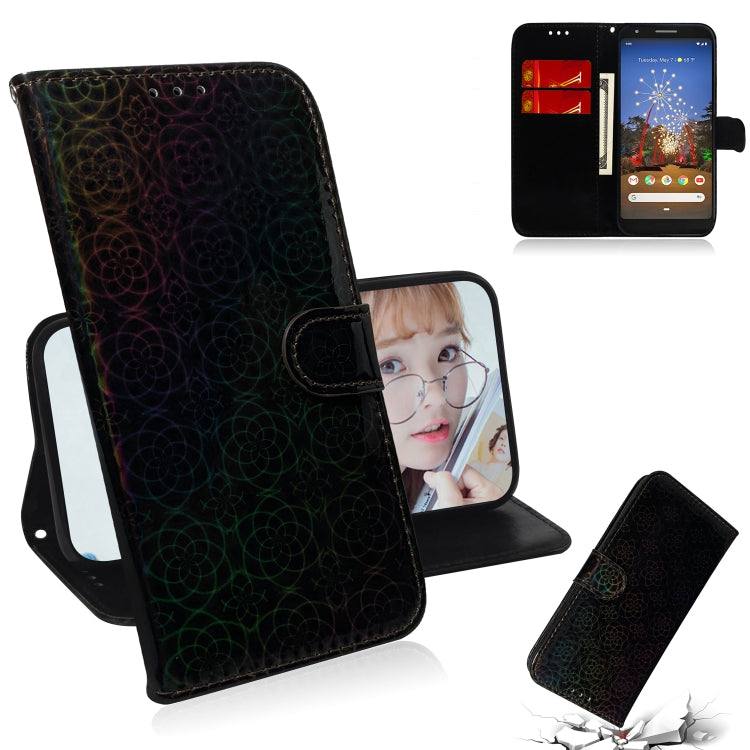 For Google Pixel 3A Solid Color Colorful Magnetic Buckle Horizontal Flip PU Leather Case with Holder & Card Slots & Wallet & Lanyard