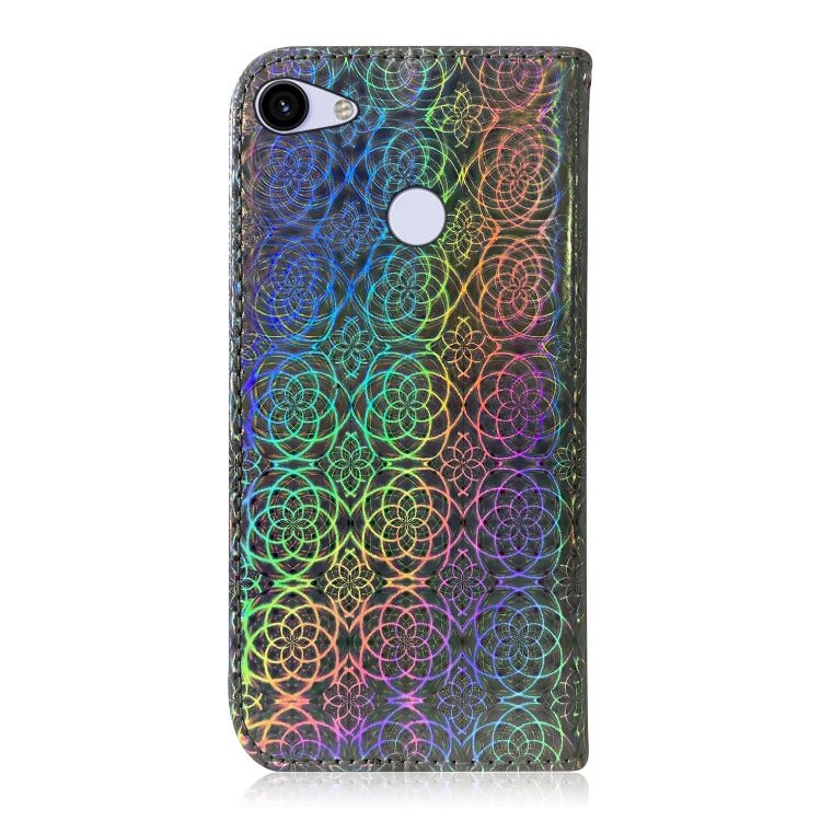 For Google Pixel 3A Solid Color Colorful Magnetic Buckle Horizontal Flip PU Leather Case with Holder & Card Slots & Wallet & Lanyard