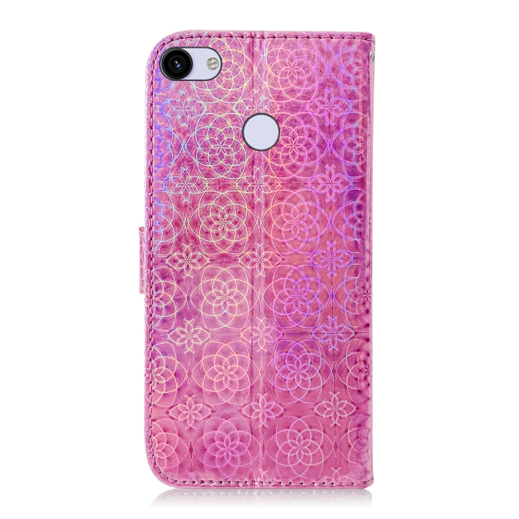 For Google Pixel 3A XL Solid Color Colorful Magnetic Buckle Horizontal Flip PU Leather Case with Holder & Card Slots & Wallet & Lanyard