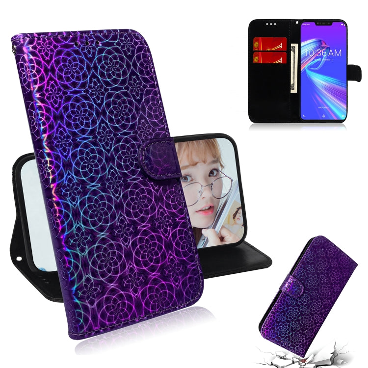 For Asus Zenfone Max (M2) ZB633KL Solid Color Colorful Magnetic Buckle Horizontal Flip PU Leather Case with Holder & Card Slots & Wallet & Lanyard
