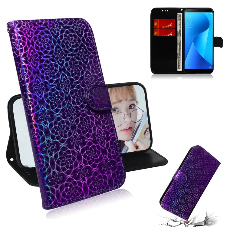 For Zenfone Max Plus (M1) ZB570TL Solid Color Colorful Magnetic Buckle Horizontal Flip PU Leather Case with Holder & Card Slots & Wallet & Lanyard