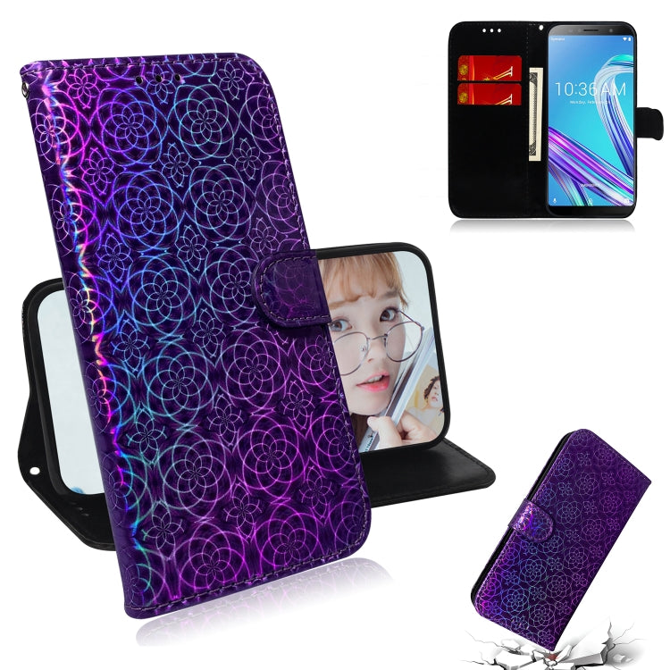 For Zenfone Max Pro (M1) ZB601KL Solid Color Colorful Magnetic Buckle Horizontal Flip PU Leather Case with Holder & Card Slots & Wallet & Lanyard