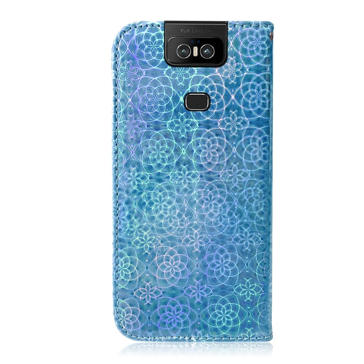 For Asus Zenfone 6 ZS630KL Solid Color Colorful Magnetic Buckle Horizontal Flip PU Leather Case with Holder & Card Slots & Wallet & Lanyard