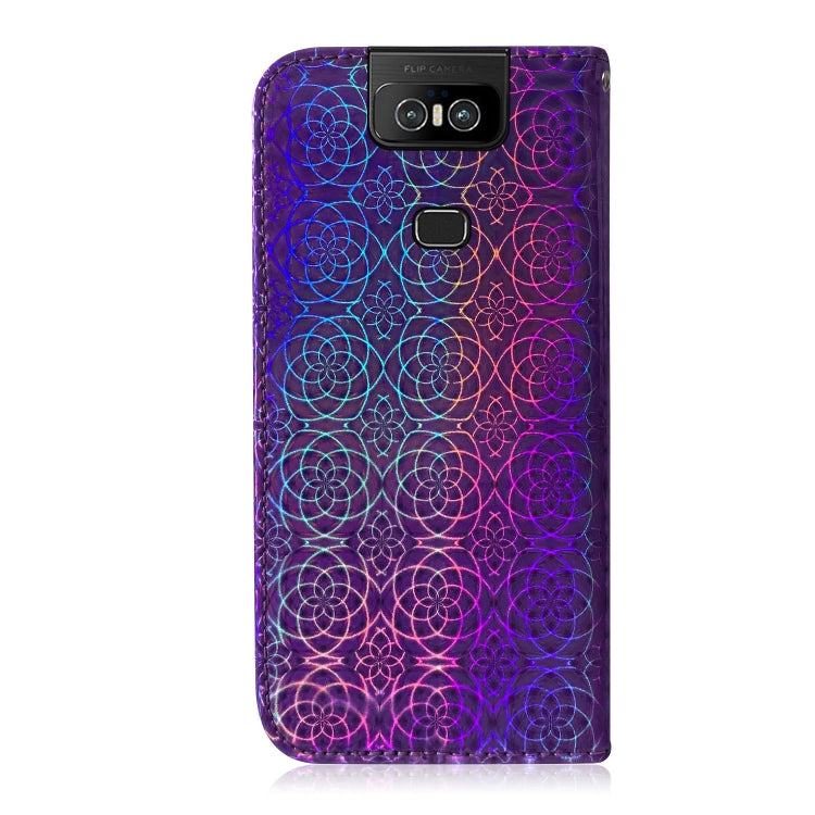 For Asus Zenfone 6 ZS630KL Solid Color Colorful Magnetic Buckle Horizontal Flip PU Leather Case with Holder & Card Slots & Wallet & Lanyard
