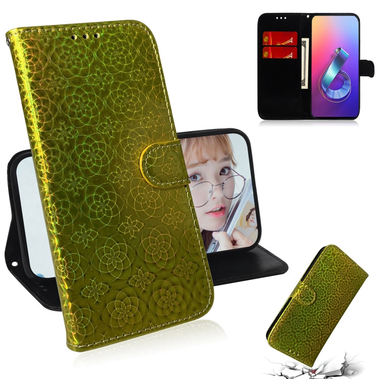 For Asus Zenfone 6 ZS630KL Solid Color Colorful Magnetic Buckle Horizontal Flip PU Leather Case with Holder & Card Slots & Wallet & Lanyard