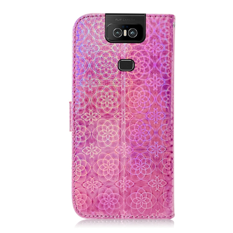 For Asus Zenfone 6 ZS630KL Solid Color Colorful Magnetic Buckle Horizontal Flip PU Leather Case with Holder & Card Slots & Wallet & Lanyard