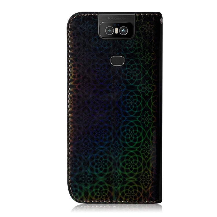 For Asus Zenfone 6 ZS630KL Solid Color Colorful Magnetic Buckle Horizontal Flip PU Leather Case with Holder & Card Slots & Wallet & Lanyard