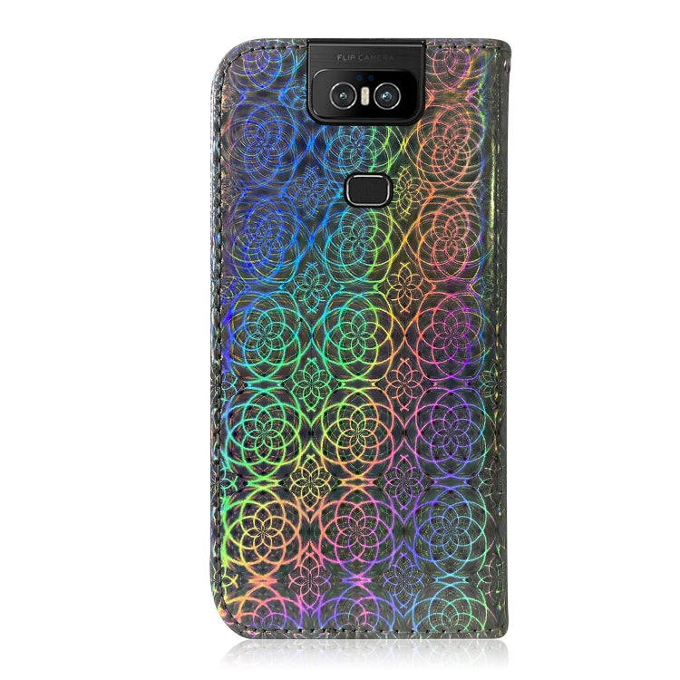 For Asus Zenfone 6 ZS630KL Solid Color Colorful Magnetic Buckle Horizontal Flip PU Leather Case with Holder & Card Slots & Wallet & Lanyard