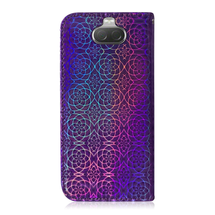 For Sony Xperia 10 Solid Color Colorful Magnetic Buckle Horizontal Flip PU Leather Case with Holder & Card Slots & Wallet & Lanyard