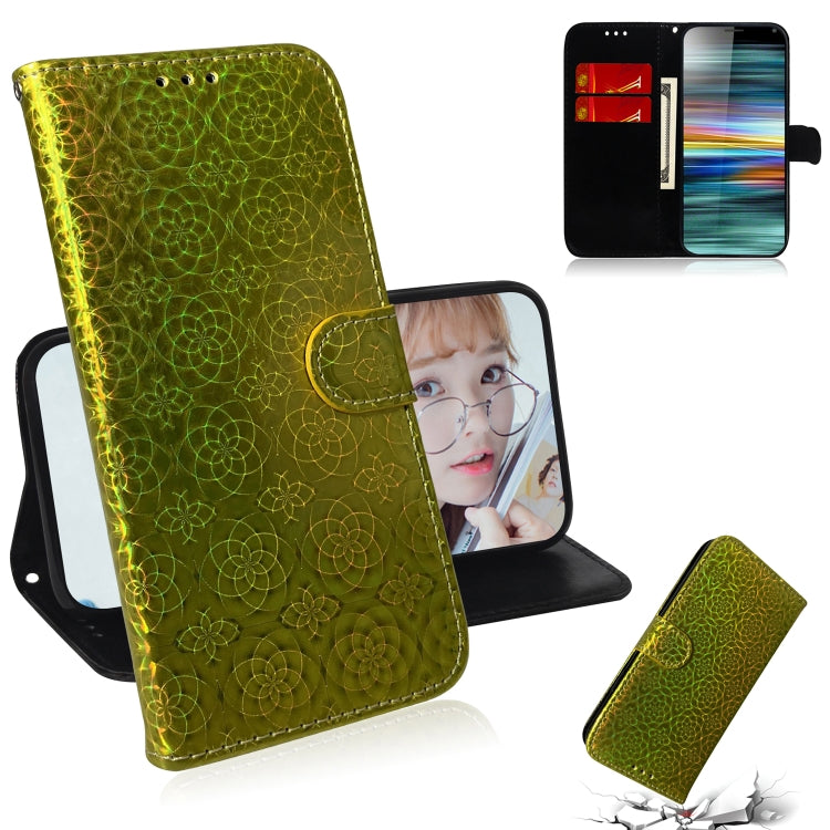 For Sony Xperia 10 Solid Color Colorful Magnetic Buckle Horizontal Flip PU Leather Case with Holder & Card Slots & Wallet & Lanyard