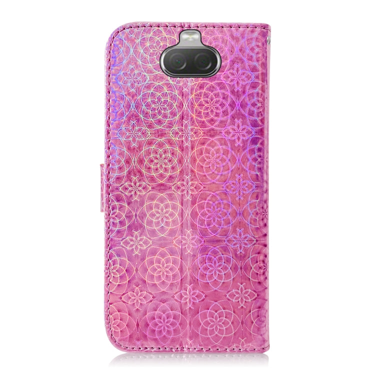 For Sony Xperia 10 Solid Color Colorful Magnetic Buckle Horizontal Flip PU Leather Case with Holder & Card Slots & Wallet & Lanyard