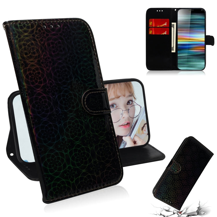 For Sony Xperia 10 Solid Color Colorful Magnetic Buckle Horizontal Flip PU Leather Case with Holder & Card Slots & Wallet & Lanyard