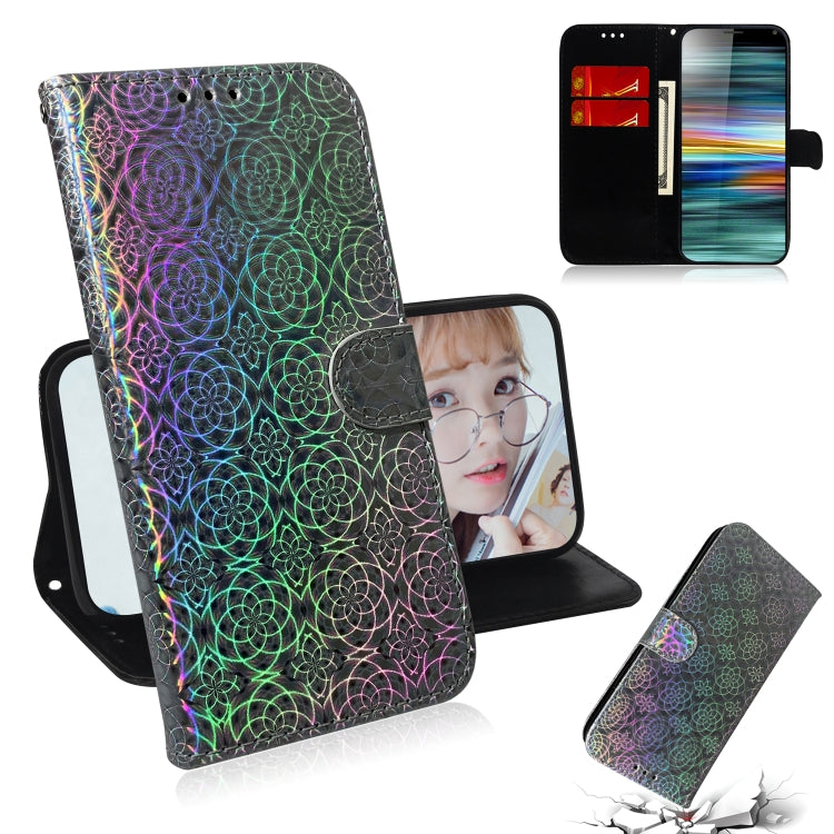 For Sony Xperia 10 Solid Color Colorful Magnetic Buckle Horizontal Flip PU Leather Case with Holder & Card Slots & Wallet & Lanyard