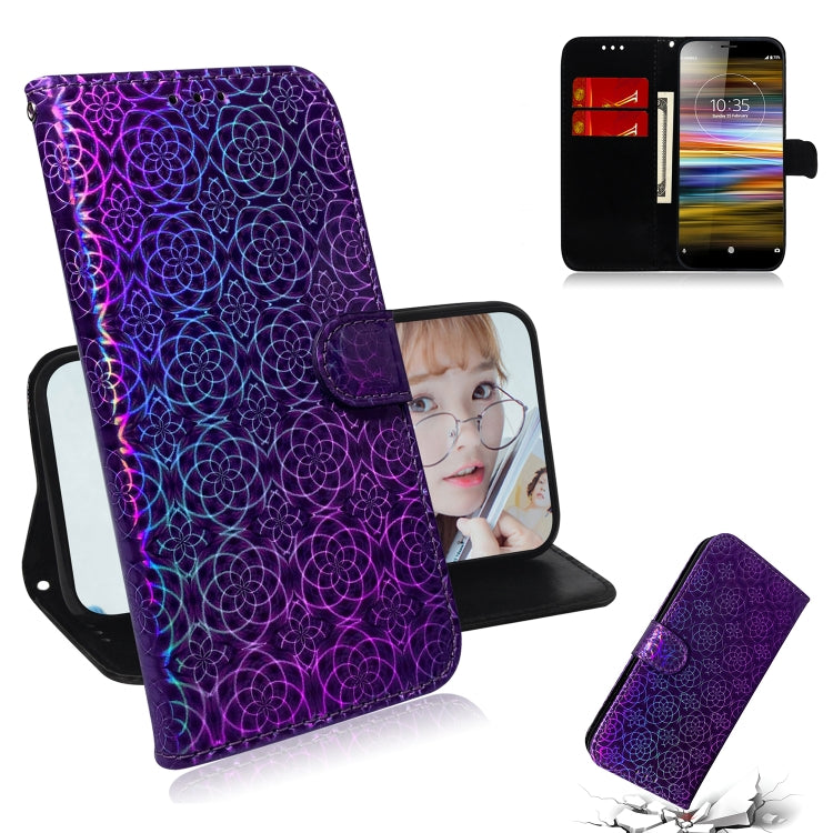 For Sony Xperia L3 Solid Color Colorful Magnetic Buckle Horizontal Flip PU Leather Case with Holder & Card Slots & Wallet & Lanyard