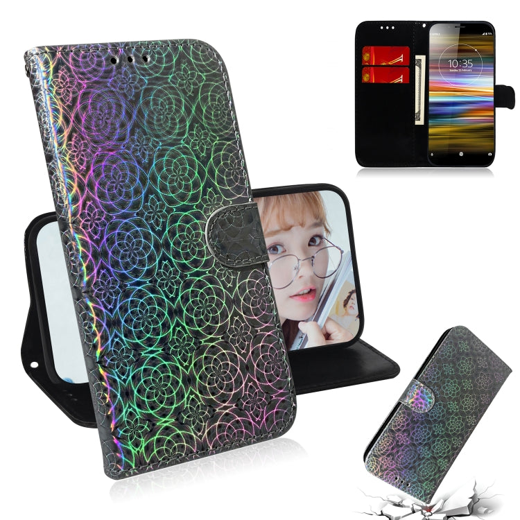 For Sony Xperia L3 Solid Color Colorful Magnetic Buckle Horizontal Flip PU Leather Case with Holder & Card Slots & Wallet & Lanyard