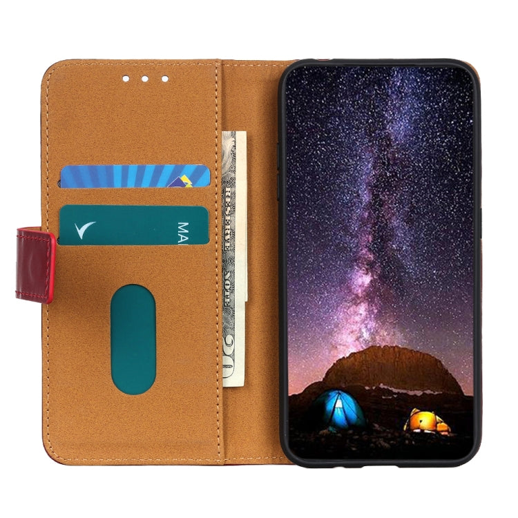 For LG Q52 3-Color Pearl Texture Magnetic Buckle Horizontal Flip PU Leather Case with Card Slots & Wallet & Holder