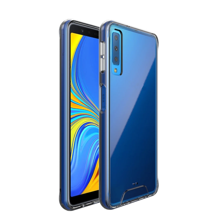 For Samsung Galaxy A7 (2018) Scratchproof TPU + Acrylic Space Protective Case(Transparent)