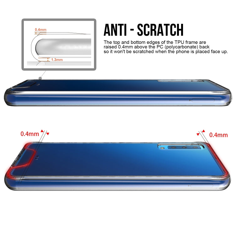 For Samsung Galaxy A7 (2018) Scratchproof TPU + Acrylic Space Protective Case(Transparent)