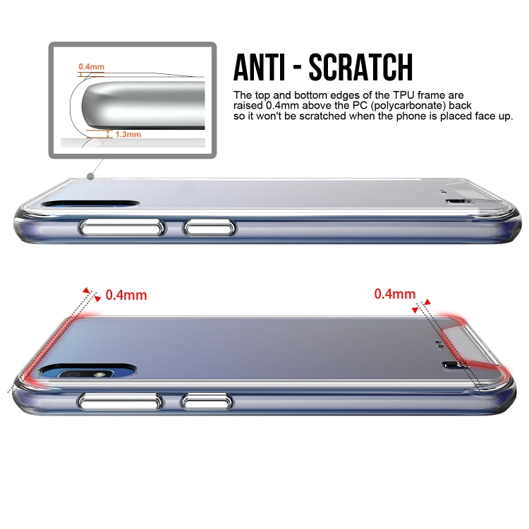 For Samsung Galaxy A10 Scratchproof TPU + Acrylic Space Protective Case(Transparent)