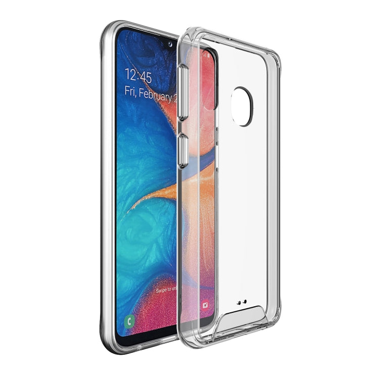 For Samsung Galaxy A20e Scratchproof TPU + Acrylic Space Protective Case(Transparent)