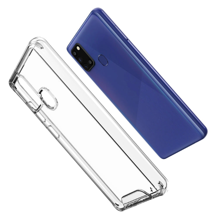 For Samsung Galaxy A21s Scratchproof TPU + Acrylic Space Protective Case(Transparent)