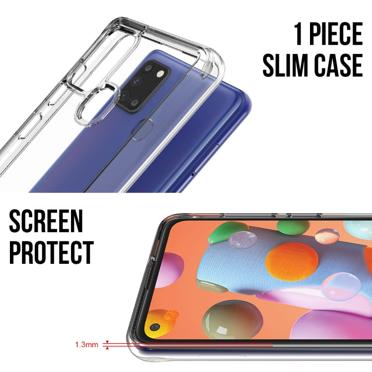 For Samsung Galaxy A21s Scratchproof TPU + Acrylic Space Protective Case(Transparent)