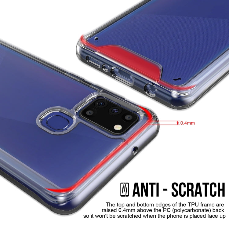 For Samsung Galaxy A21s Scratchproof TPU + Acrylic Space Protective Case(Transparent)