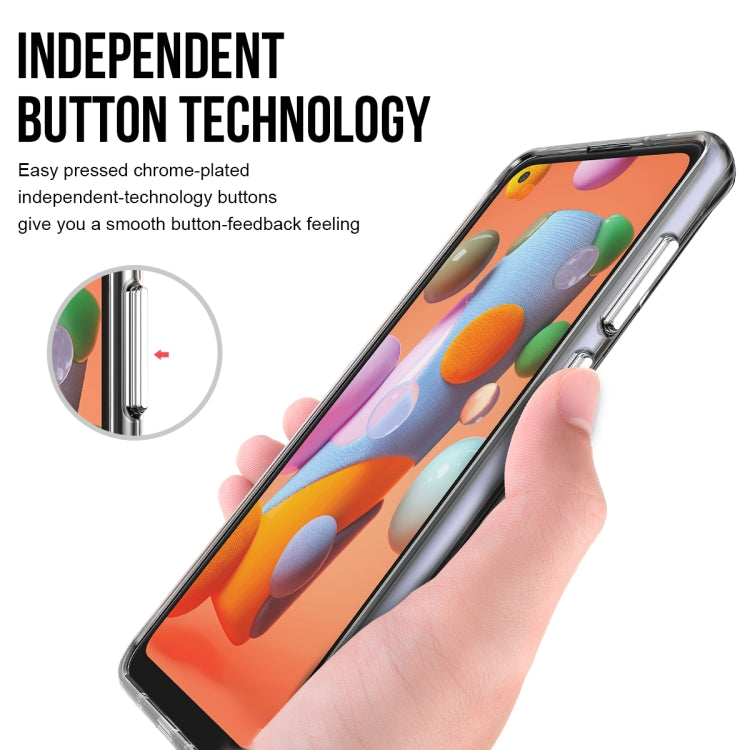 For Samsung Galaxy A21s Scratchproof TPU + Acrylic Space Protective Case(Transparent)