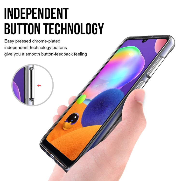 For Samsung Galaxy A31 Scratchproof TPU + Acrylic Space Protective Case(Transparent)