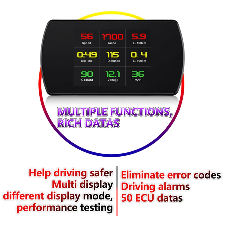 P12 Car HUD Head-up Display OBD2 Fault Code Elimination