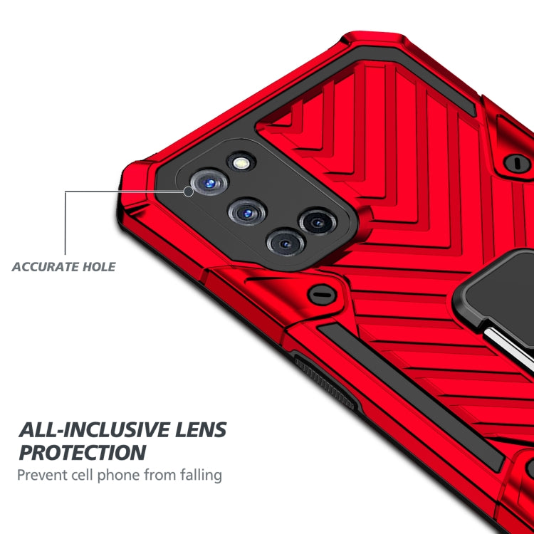For OPPO A52 / A92 Cool Armor PC + TPU Shockproof Case with 360 Degree Rotation Ring Holder