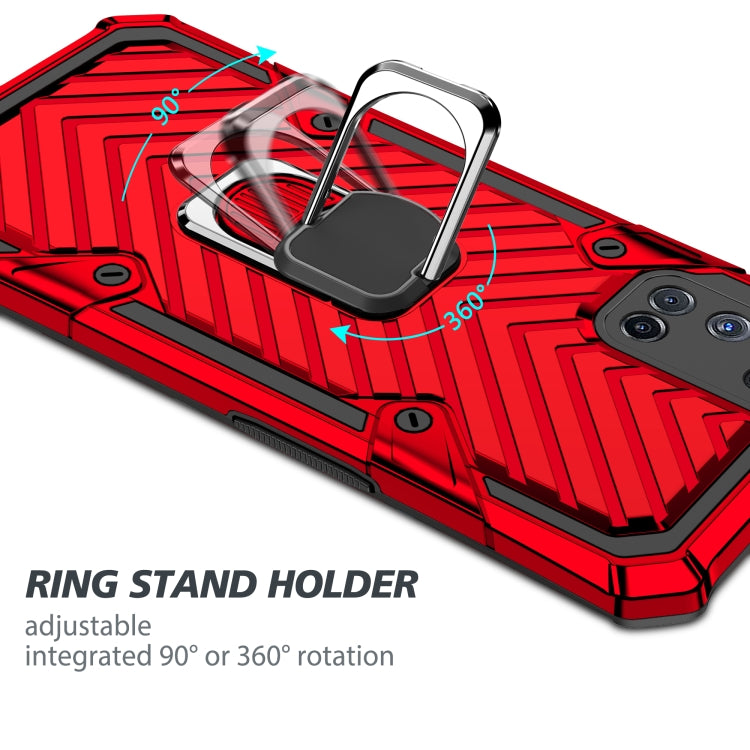 For OPPO A52 / A92 Cool Armor PC + TPU Shockproof Case with 360 Degree Rotation Ring Holder