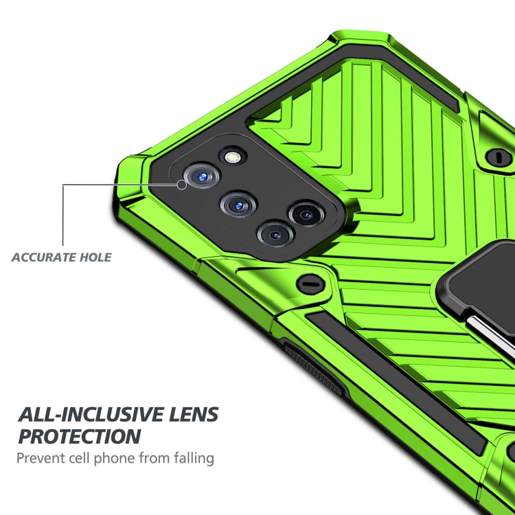 For OPPO A52 / A92 Cool Armor PC + TPU Shockproof Case with 360 Degree Rotation Ring Holder