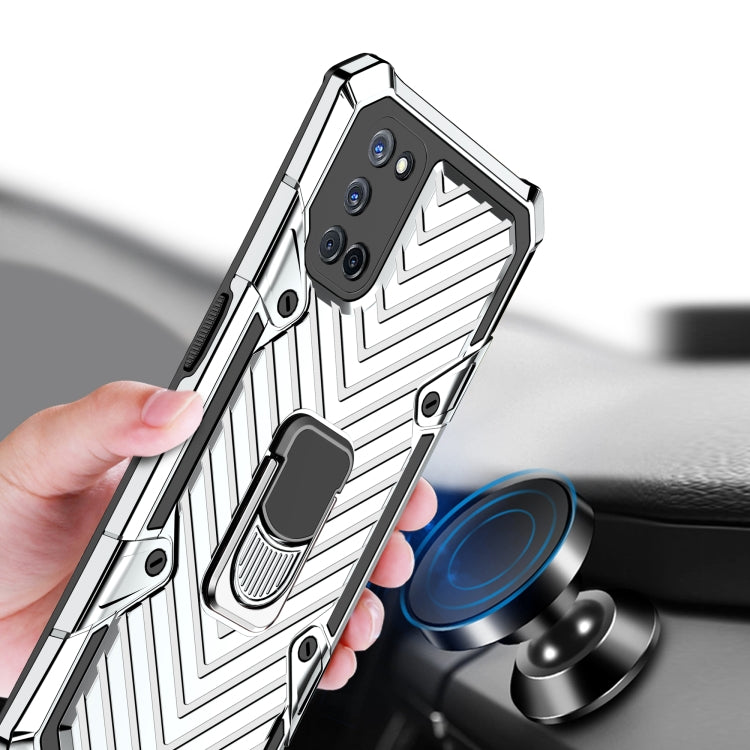 For OPPO A52 / A92 Cool Armor PC + TPU Shockproof Case with 360 Degree Rotation Ring Holder