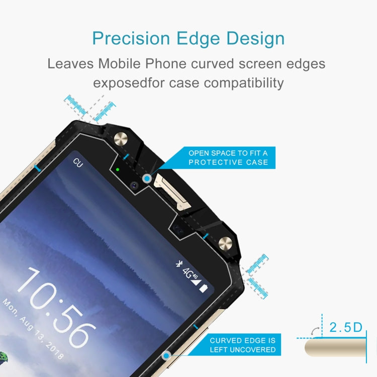 For Oukitel WP2 10 PCS 0.26mm 9H 2.5D Tempered Glass Film
