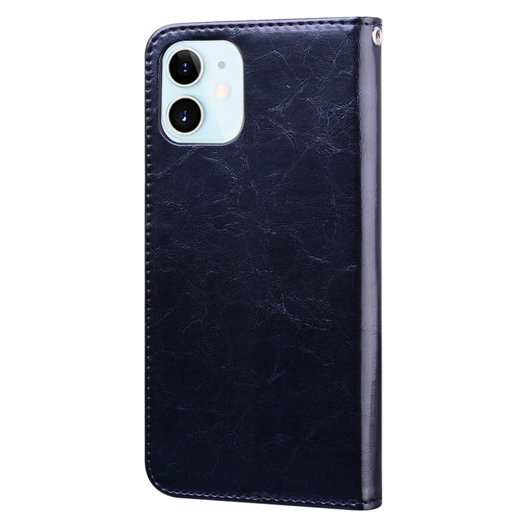 For iPhone 12 mini Business Style Oil Wax Texture Horizontal Flip Leather Case with Holder & Card Slots & Wallet