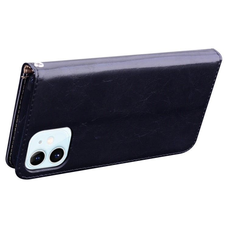 For iPhone 12 mini Business Style Oil Wax Texture Horizontal Flip Leather Case with Holder & Card Slots & Wallet