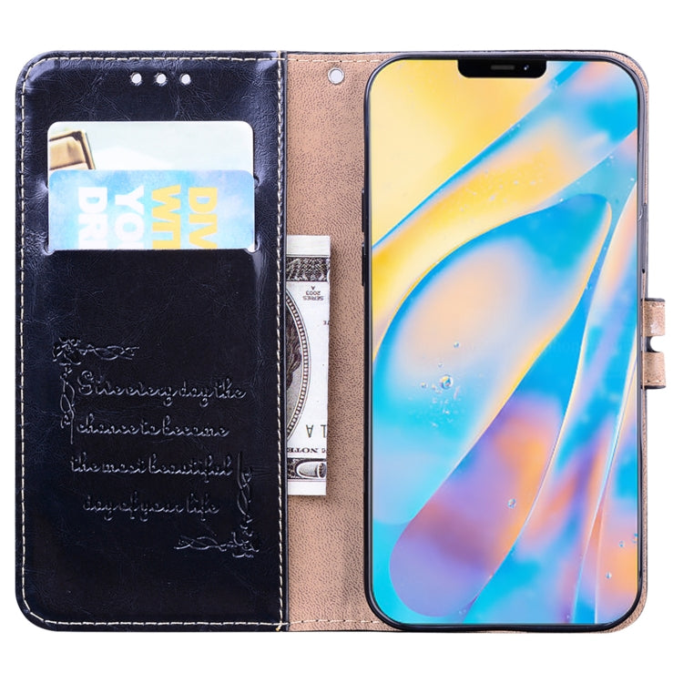 For iPhone 12 mini Business Style Oil Wax Texture Horizontal Flip Leather Case with Holder & Card Slots & Wallet