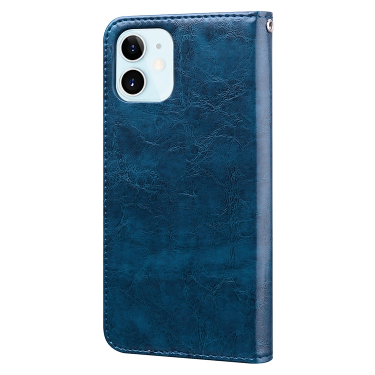 For iPhone 12 mini Business Style Oil Wax Texture Horizontal Flip Leather Case with Holder & Card Slots & Wallet
