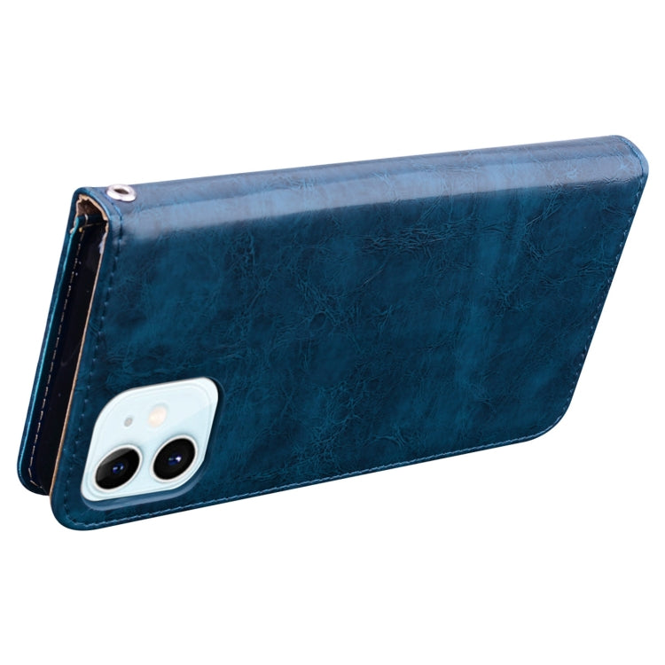 For iPhone 12 mini Business Style Oil Wax Texture Horizontal Flip Leather Case with Holder & Card Slots & Wallet
