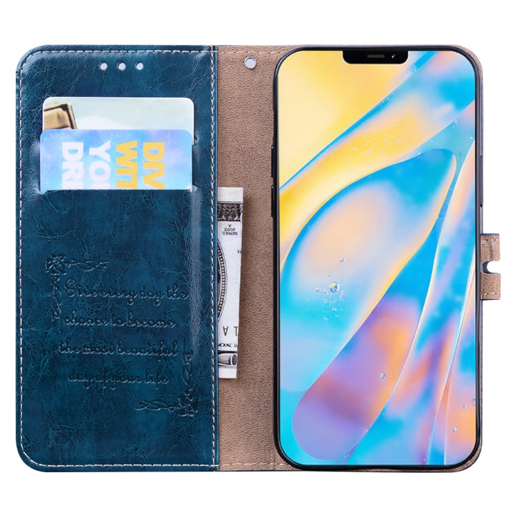 For iPhone 12 mini Business Style Oil Wax Texture Horizontal Flip Leather Case with Holder & Card Slots & Wallet